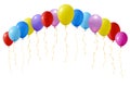 An illustration of a set of colourful balloons Royalty Free Stock Photo