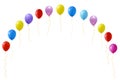 An illustration of a set of colourful balloons Royalty Free Stock Photo