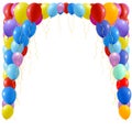 An illustration of a set of colourful balloons Royalty Free Stock Photo