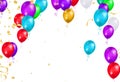 Illustration set party balloons, confetti with space for text. eps.10 Royalty Free Stock Photo