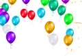 Illustration set party balloons, confetti with space for text. eps.10 Royalty Free Stock Photo