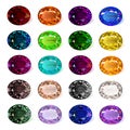 set of precious stones of different colors