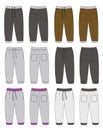 Illustration set of Sweat Pants