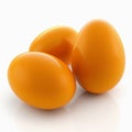illustration with several easter orange eggs 3