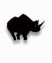 Illustration of a the shadow of the Rhino Royalty Free Stock Photo