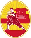 Shaolin Kung Fu Martial Arts Master Retro