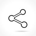 Share thin line icon