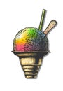 Illustration of Shave ice Royalty Free Stock Photo