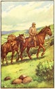 Illustration of sheep farmer from New South Wales