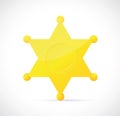 Sheriff star badge cartoon