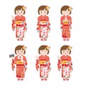 Shichi-go-san Girl illustration set