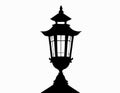 Illustration of a Shining Lamp Post in the Dark. Royalty Free Stock Photo