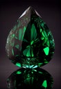 illustration of shiny green emerald gemstone - AI generated background Royalty Free Stock Photo