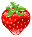 Illustration of shiny strawberry icon