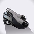 Illustration shoes black patent leather