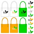 Illustration of a shopping bag made from environmentally friendly materials.