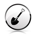 Shovel icon on white background Royalty Free Stock Photo