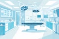 Sterile Hospital Operating Room Illustration Royalty Free Stock Photo