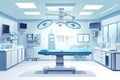 Sterile Hospital Operating Room Illustration Royalty Free Stock Photo