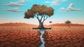 Surrealistic Drought Painting On Unprimed Canvas By Magritte