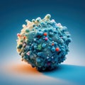 Enhanced Biomolecule: Microscopic Study Illustration Royalty Free Stock Photo