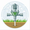 Modern Irrigation System for Smart Farming Royalty Free Stock Photo
