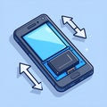 Modular Smartphone with Swappable Battery Concept Illustration Royalty Free Stock Photo
