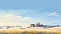 Detailed Character Illustration: Italian Landscapes In Soft Tonal Colors