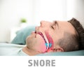Illustration showing airway during snore Royalty Free Stock Photo