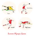 Illustration showing a Summer Olympic Sports Royalty Free Stock Photo