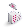 Private Cloud Connectivity Colored Icon.