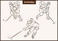 Illustration shows a Ice Hockey