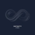 The illustration shows the infinity sign. Modern graphics.