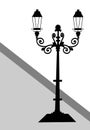 Ornamental Historical Street Lamp, Digital Art Royalty Free Stock Photo