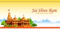 Shree Ram Navami celebration background for religious holiday of India Royalty Free Stock Photo