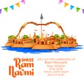 Shree Ram Navami celebration background for religious holiday of India