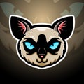 Siamese head mascot esport logo design Royalty Free Stock Photo