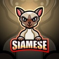 Siamese mascot esport logo design Royalty Free Stock Photo