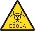 Illustration of sign of Ebola biological hazard