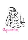 The aquarius woman Royalty Free Stock Photo
