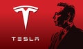 Elon Musk and Tesla Logo
