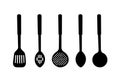 Illustration silhouette of kitchen ware