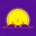 Illustration Of Silhouette Lord Rama`s Ram Bow And Arrow Space For Text on Backgrounds