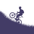 Man on bicycle jumping Royalty Free Stock Photo