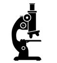 Illustration silhouette,microscope black icon isolated on white background