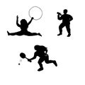 Illustration of the Silhouette of A Person s Badge during A Sports Workout