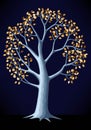 Illustration of silver tree