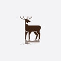 Illustration of simple deer logo vector design