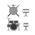 Simple drum set Royalty Free Stock Photo