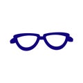 Illustration of simple and flat glasses